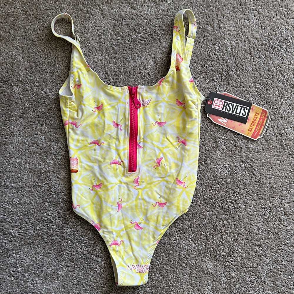 NWT RSVLTS Yellow One Piece Swim Suit